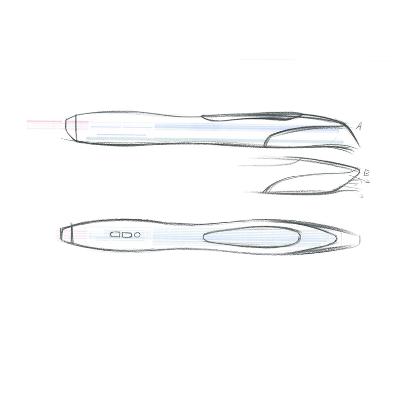 醫(yī)療器械可伸縮吸煙手柄手繪設(shè)計
